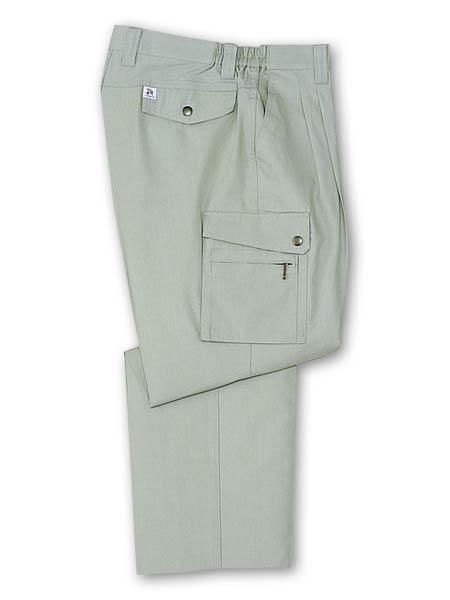 【JICHODO】 128 抗菌防臭ツータックカーゴパンツ [春夏]