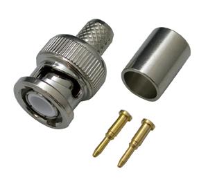 BNC型ストレートプラグ(圧着タイプ) LBNC-5C-2P