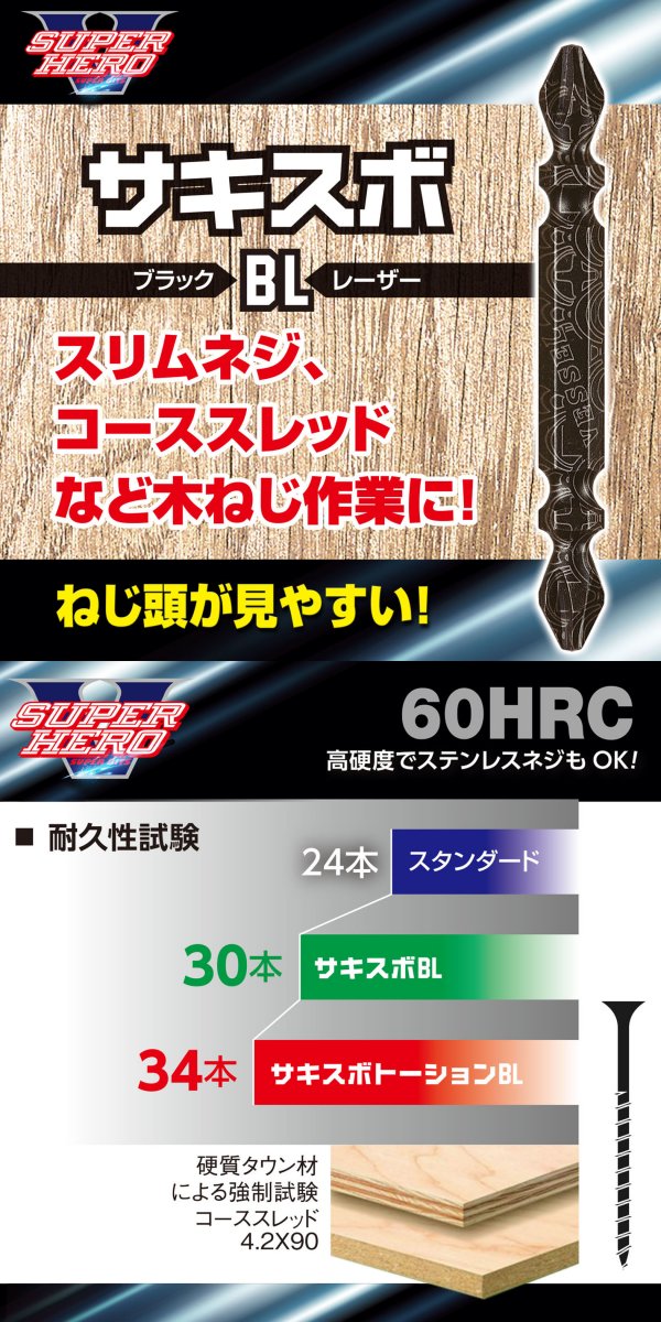 サキスボビットBL3本組(両頭) S3P+2×82mm