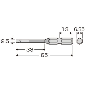 ACMM-2565 カラービット 2本組 -2.5×65