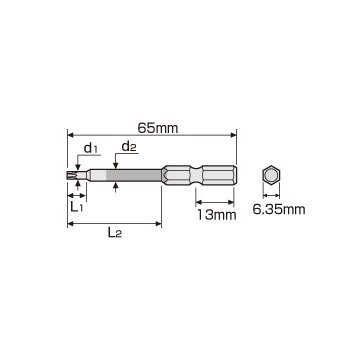 ACTX-0865 ヘクスローブカラービット 1本組 T8×65