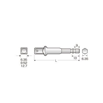 AK20AD-127 ソケットアダプター 12.7mm(1/2”)