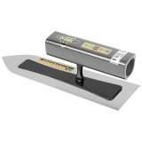 金長　仕上鏝ステン0.3黒塗角柄　180MM