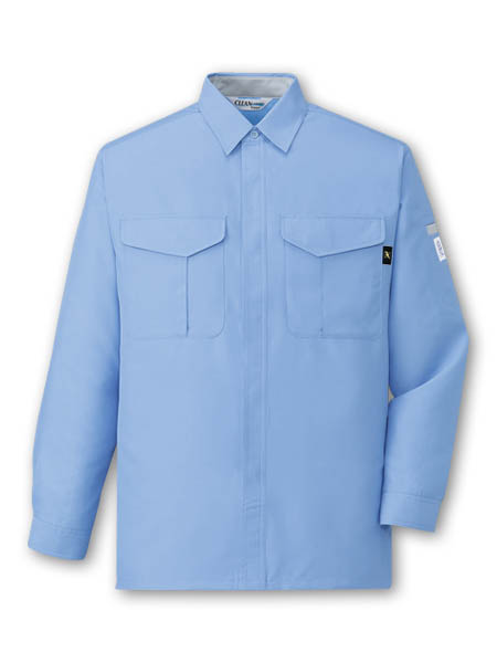 【JICHODO】 84304 エコ 低発塵 製品制電 長袖シャツ [春夏]