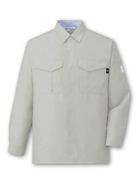 【JICHODO】 84304 エコ 低発塵 製品制電 長袖シャツ [春夏]