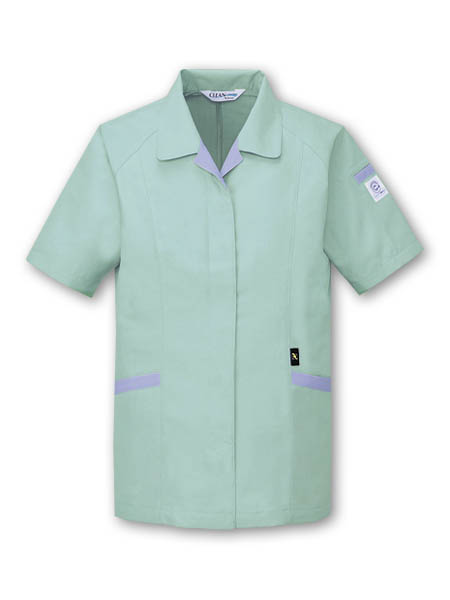 【JICHODO】 84335 エコ低発塵製品制電半袖スモック [春夏]