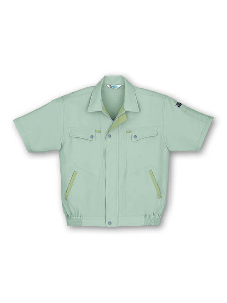 【JICHODO】 925 低発塵製品制電半袖ブルゾン [春夏]