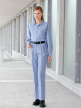 【JICHODO】 24105 低発塵製品制電レディース長袖シャツ [春夏]