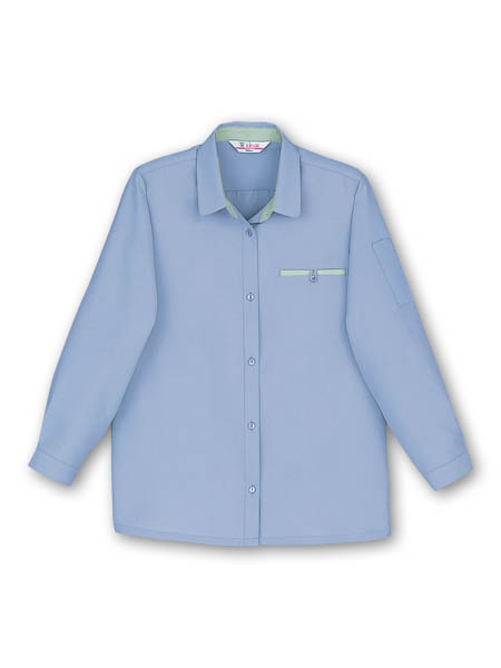 【JICHODO】 24105 低発塵製品制電レディース長袖シャツ [春夏]