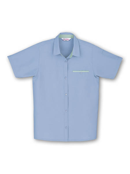 【JICHODO】 24115 低発塵製品制電レディース半袖シャツ [春夏]