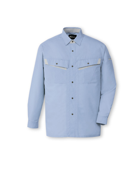 【JICHODO】 86004 エコ製品制電長袖シャツ [春夏]