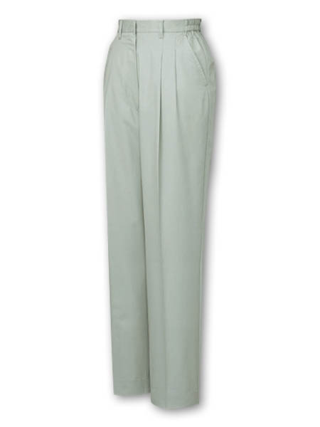 【JICHODO】 46106 エコレディースツータックパンツ(裏付) [春夏]