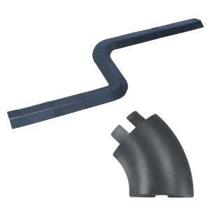 スネークモール 曲線部(幅75mmタイプ) SNM-0807-100LSBK