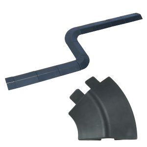 スネークモール 曲線部(幅96mmタイプ) SNM-1010-100LMBK