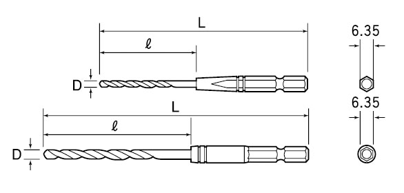 六角シャンク鉄工ドリル