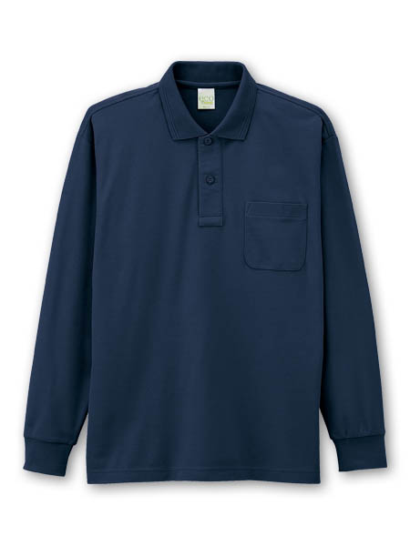 【JICHODO】 85244 エコ製品制電長袖ポロシャツ [春夏]