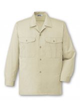 【JICHODO】 44324 エコ製品制電長袖オープンシヤツ [春夏]