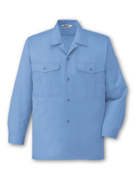 【JICHODO】 44324 エコ製品制電長袖オープンシヤツ [春夏]