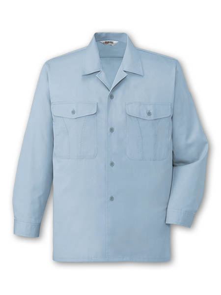 【JICHODO】 44324 エコ製品制電長袖オープンシヤツ [春夏]