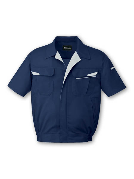 【JICHODO】 85610 製品制電ストレッチ半袖ブルゾン [春夏]