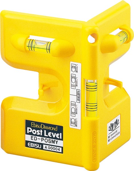 水平器 柱 ポストレベル(工具) 配管用水平器 ポストレベルミニ 鉛直出し 50×67×39 ブラック 取寄品