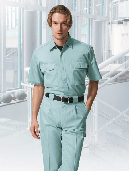 【JICHODO】 44114 製品制電半袖シャツ [春夏]