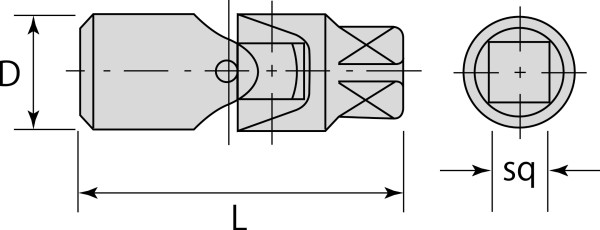 9.5/12.7sq　ユニバーサルジョイント
