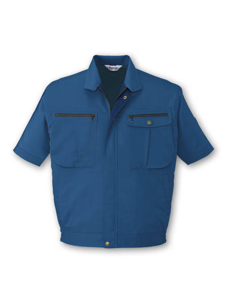 【JICHODO】 45910 ストレッチ半袖ブルゾン [春夏]