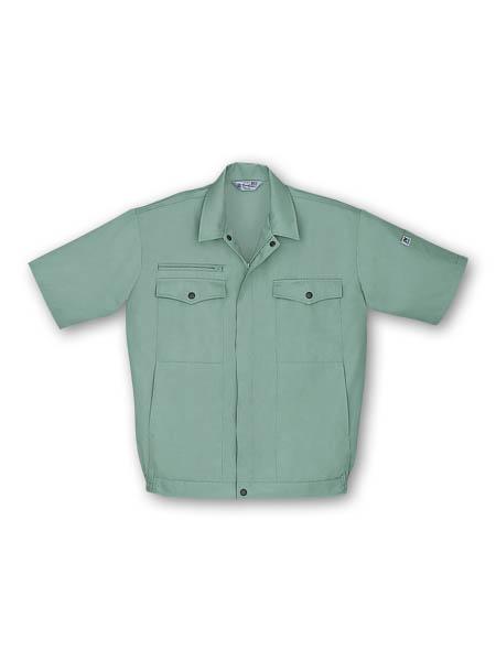 【JICHODO】 1760 製品制電ストレッチ半袖ブルゾン [春夏]