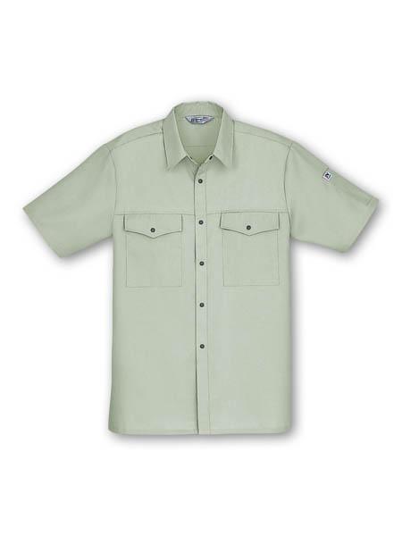 【JICHODO】 1766 製品制電ストレッチ半袖シャツ [春夏]