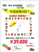 8月31日（水）限定　お買得品