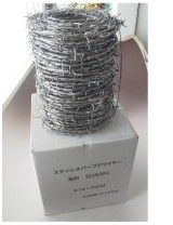 ｽﾃﾝﾚｽ有刺鉄線[バーブドワイヤー] ♯14（Ф2.0mm）×100m 